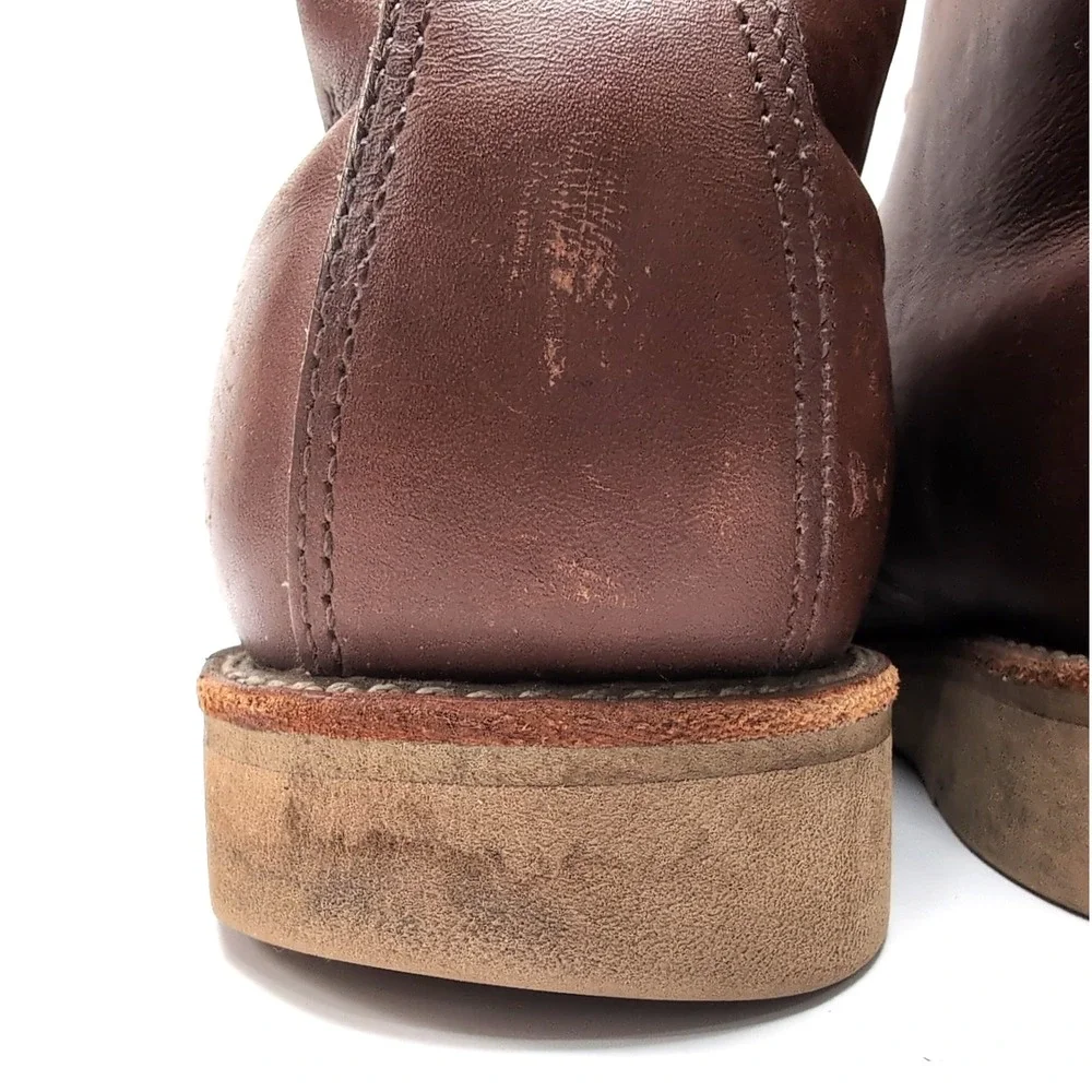 Vtg Y2K Red Wing Chukka Desert Work Boots Mens Size 10 D Brown Made in USA Flaws